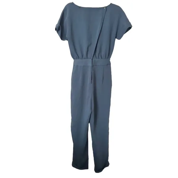 ZARA Tie Front Ankle Jumpsuit in Teal‎ Sz Small - Image 4