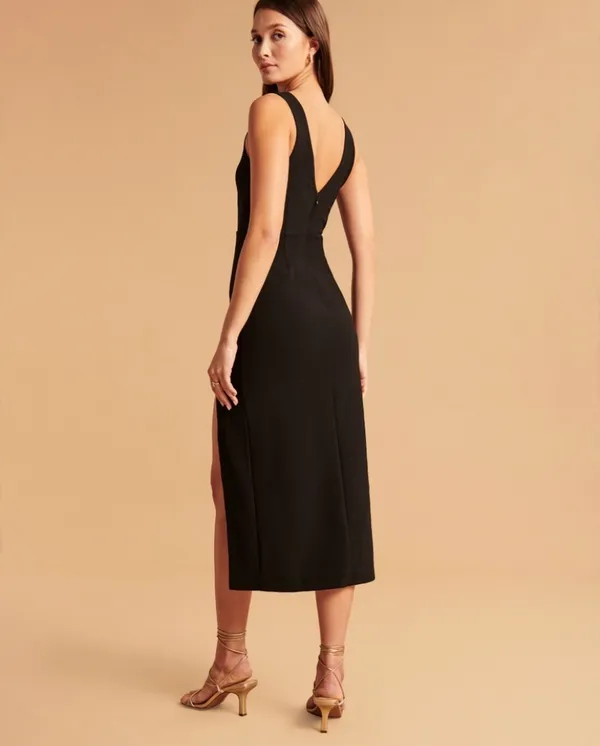 Abercrombie Black MIDI Dress - Image 5