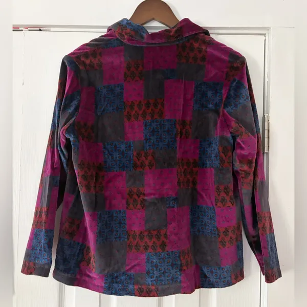 Multicolor Patchwork Jacket Source Unknown Size‎ EST. Small - Image 2