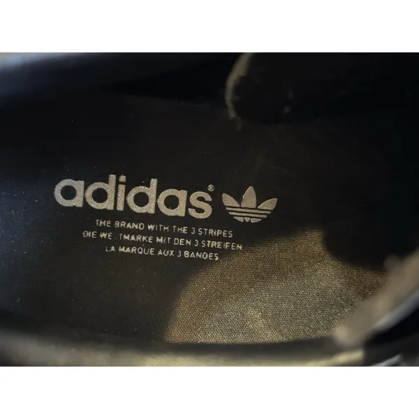 Adidas Gazelle Black Silver Metallic Women's Size‎ 6.5 Lace Up Tennis Shoe Logo - Image 5