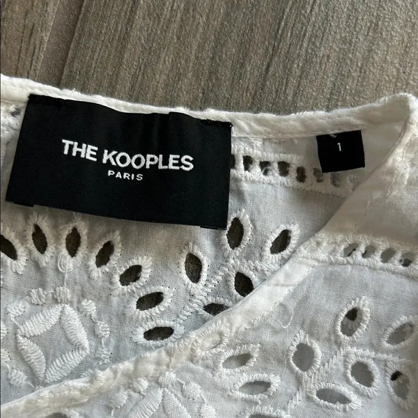 The Kooples White Eyelet Lace Blouse - Image 2