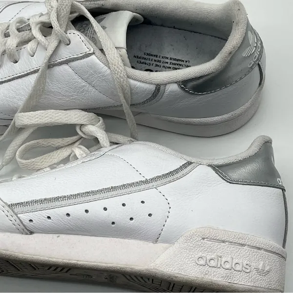 Adidas Continental 80’s Sneaker Size 9.5 White Silver Style EE8925 - Image 5