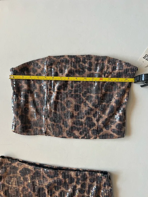 No Boundaries Snake Print Sequin Skirt Set - Image 7