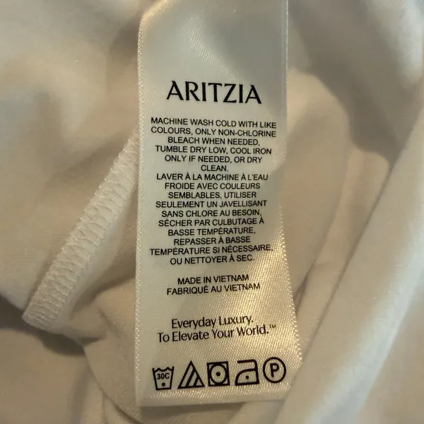 Babaton Aritzia Streamline Top Drapey Jersey Off the Shoulder Women XL White NWT - Image 12