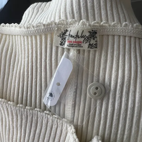 Free People Most Wanted Cardi in Ivory - Image 5