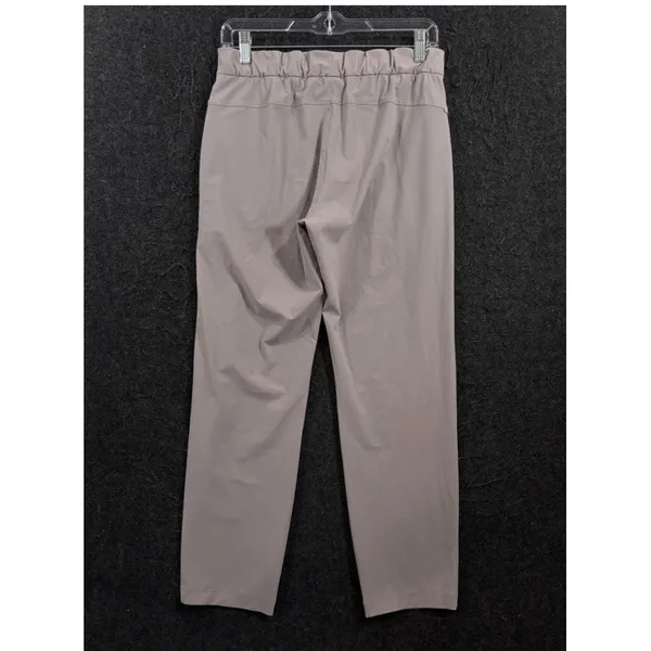 Vuori Miles Ankle Pants Women Small Beige Tapered Joggers Zip Pocket Performance - Image 2