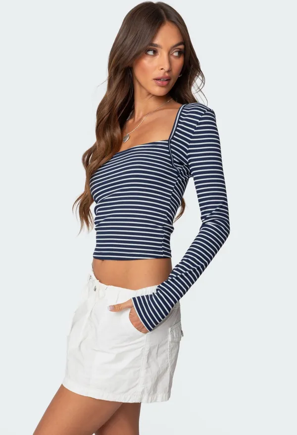 Edikted Alex Striped Top - Image 4