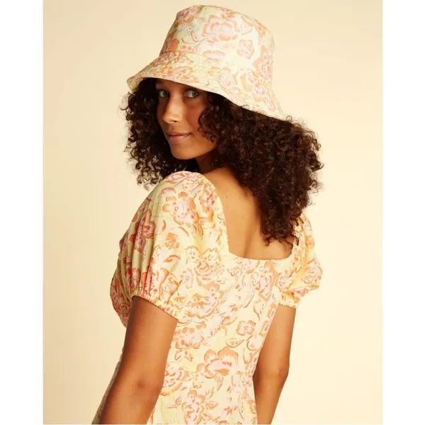 NWT Billabong x Wrangler Women's Mini Dress Yellow Orange Far &‎ Away Floral med - Image 5