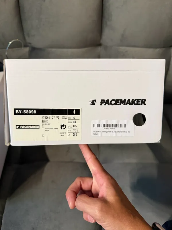 PACEMAKER Carbon Plate Running Shoes Black&White– Ultra-Lightweight 8.5W/7M - Image 8