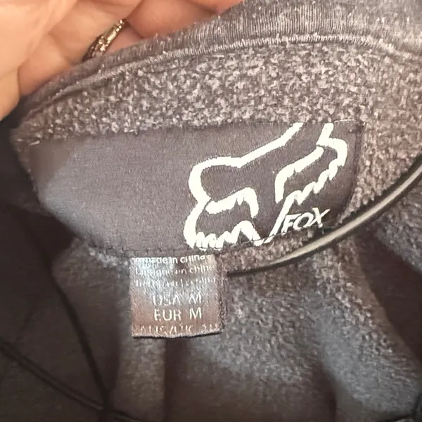 Fox racing Charcoal Gray Hoodie women’s quarter zip hoodie size medium Fox rider - Image 4