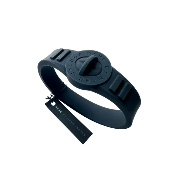 🆕Marc By Marc Jacobs Black Silicone Rubber Turnlock Bracelet - Image 3