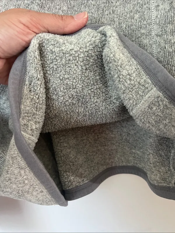 Patagonia Women’s Light Gray Quarter-Zip Fleece Pullover Sz Medium 💚 - Image 6