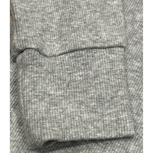 7 For All Mankind Gray Waffle Knit Henley Long Sleeve Shirt Sz S indie grunge - Image 3