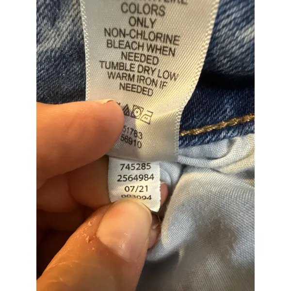 Maurices M. Jeans High Rise Skinny Distressed Button Fly Blue Denim 29x28.5 - Image 12