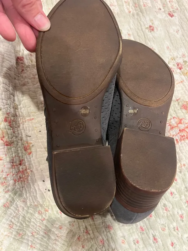 Lucky Brand Dark Gray Perforated Ankle Booties - Image 6