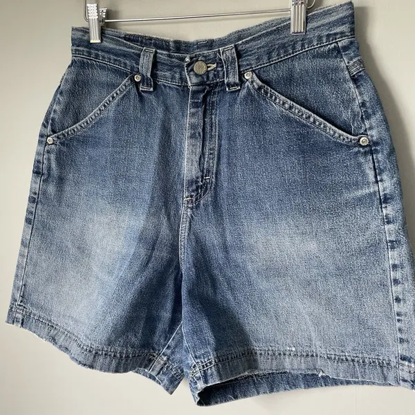 Riders By Lee Vintage Denim High-Rise Shorts 100% Cotton Blue Women's Size 10 - Image 3