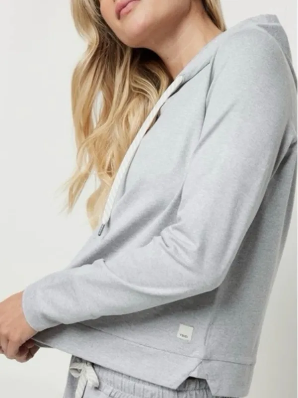 Vuori Halo Essential Hoodie Light Gray Heather Women's Minimalist Outdoor Size M - Image 2