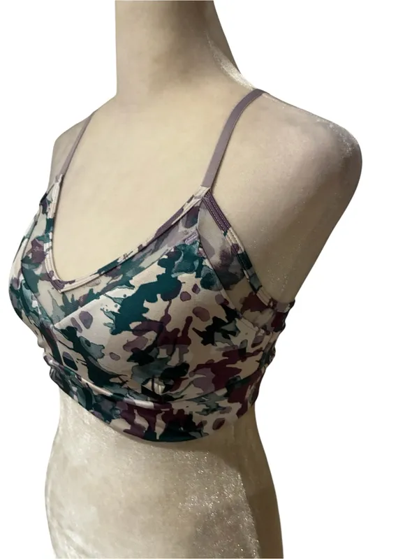 Joy Lab Camo Sports Bra in Green, Purple, Cream Camo - Image 4