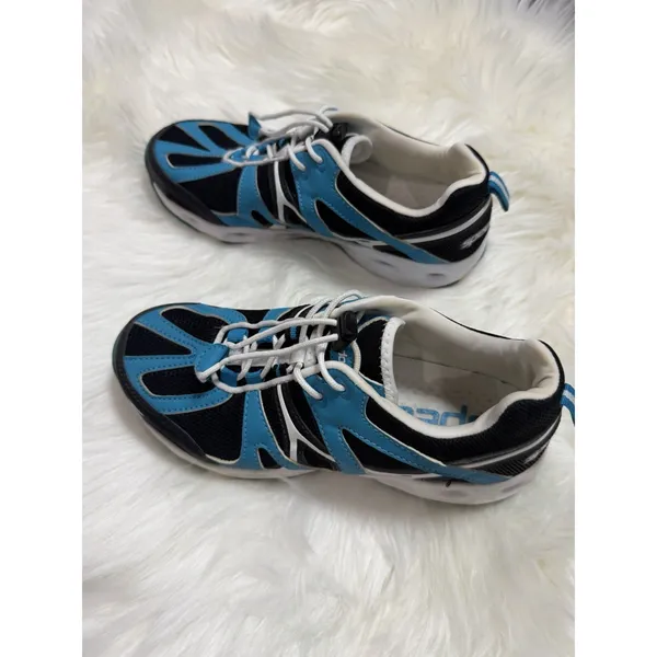 Speedo Womens Size 7 Hydro Comfort 4.0 Shoes WaterSneakers Blue/Teal Black White - Image 4