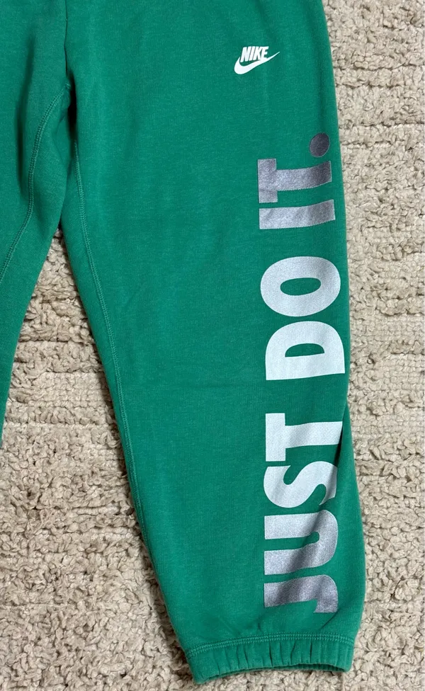 Nike Women's Sportswear Rally "Just Do It" Graphic Fleece Sweatpants size Large - Image 2