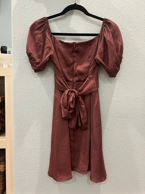Altar'd State Dress Mini Maroon - Image 2