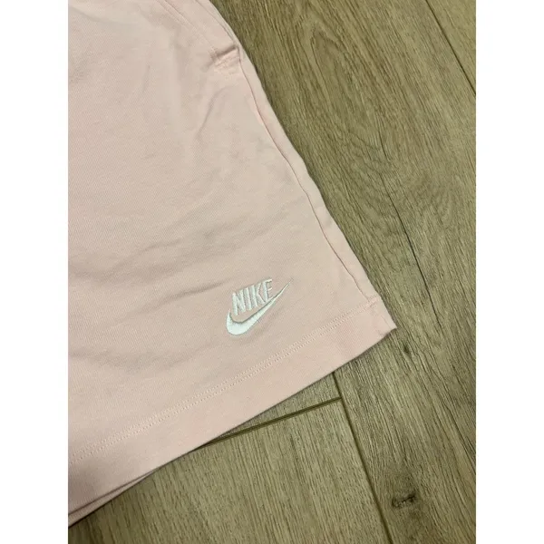 Nike‎ Womens Sportswear Jersey Shorts Light Pink Embroidered Logo CJ3754-663 - Image 2