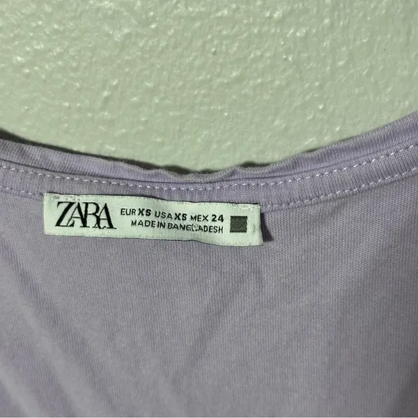 Zara Women Athletic Lilac/purple Tank Top‎ Size XS. - Image 3