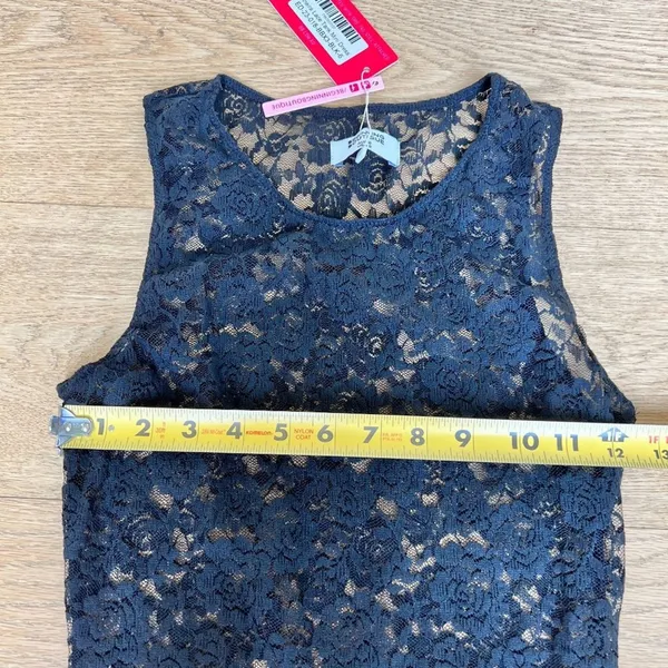 Beginning Boutique Aneira Lace Tank Mini Dress in Black - Image 7