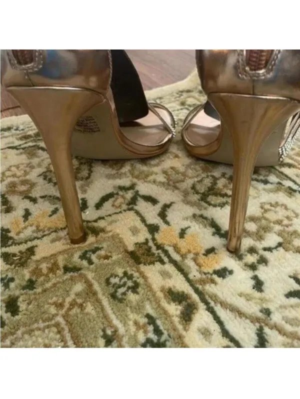 Steve Madden Sweetest Copper and Rhinestone Formal Wedding High Stiletto heels - Image 6