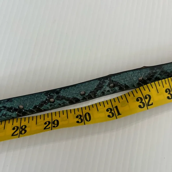Amanda Smith Genuine Snake Skin Belt - Blue - Size S - Image 8