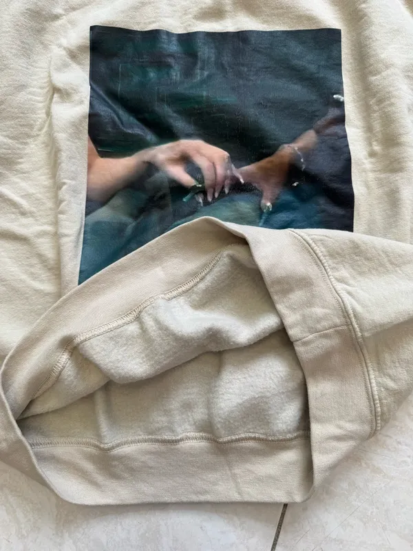 Gildan Wicked Crewneck Sweatshirt Tan Size M - Image 3