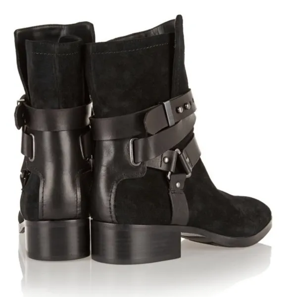 Pour la victoire Riley‎ suede moto boots in black sz 7 - Image 2