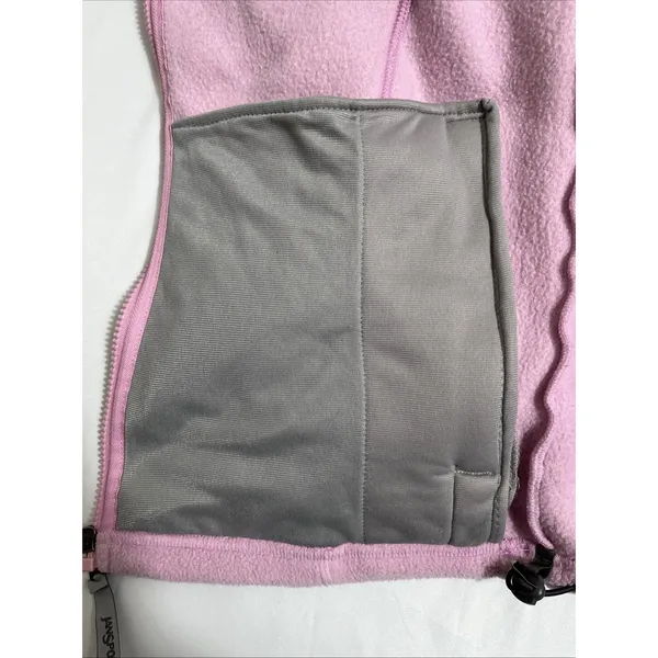 Jansport Pink Fleece Zippered Sweatshirt Jacket Women's Large Pockets - Image 9