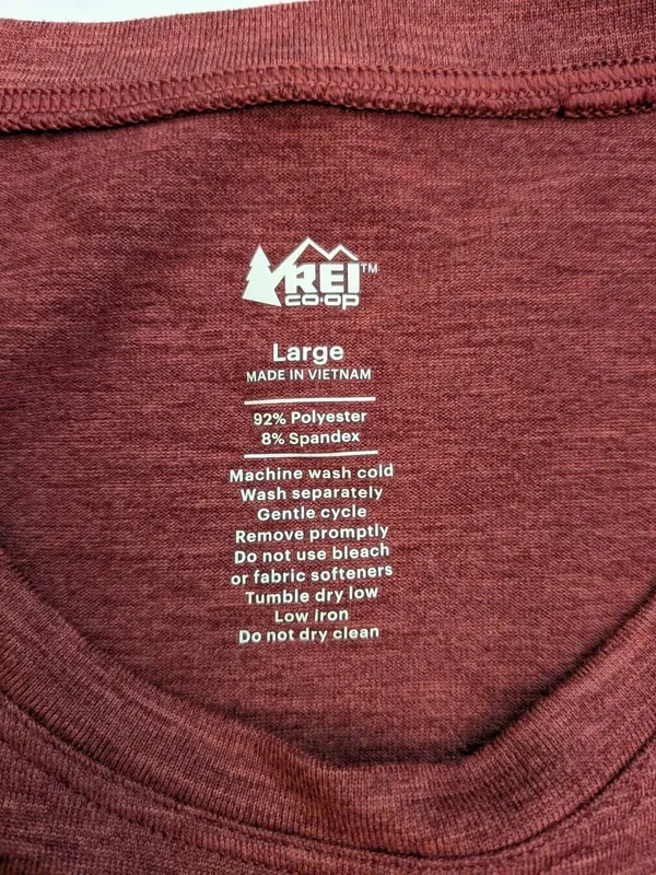 Rei Co Op Base Layer Womens Sz L Red Outdoor Hiking Gorpcore Long Sleeve Shirt - Image 8