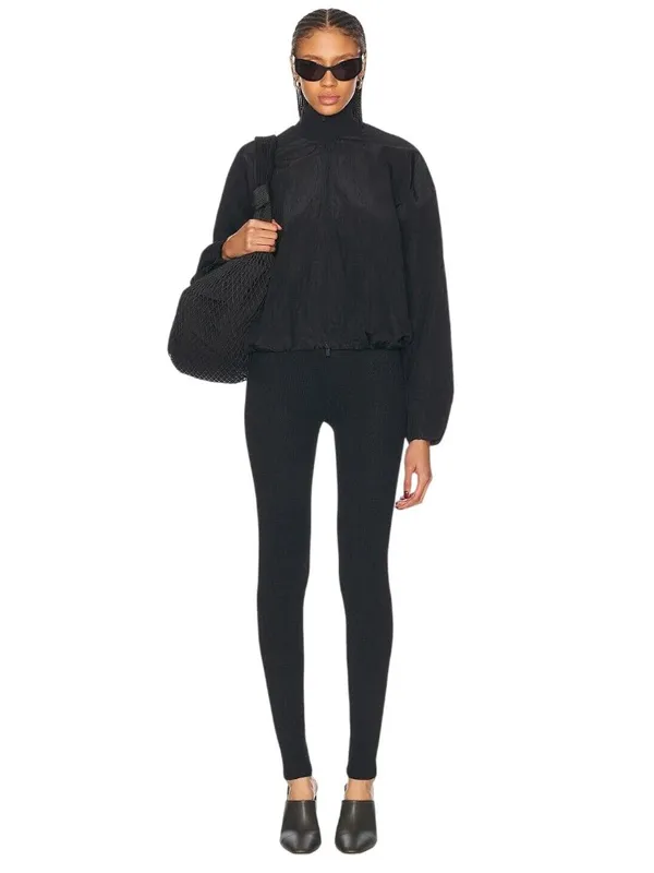 Fear of God ESSENTIALS Waffle Leggingsin Black Large New Womens Knit Pants - Image 5