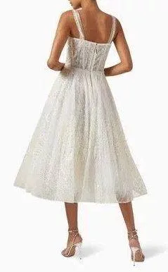 Bronx and Banco NWT Mademoiselle Bridal Midi Dress in White. - Image 3