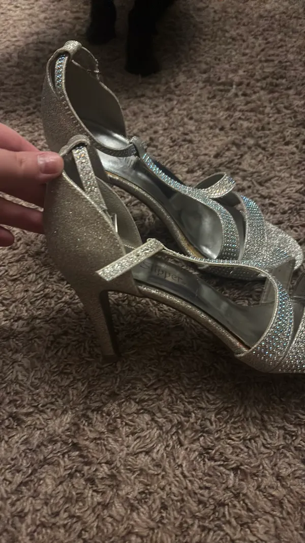 Silver Slipper Silver heels - Image 2