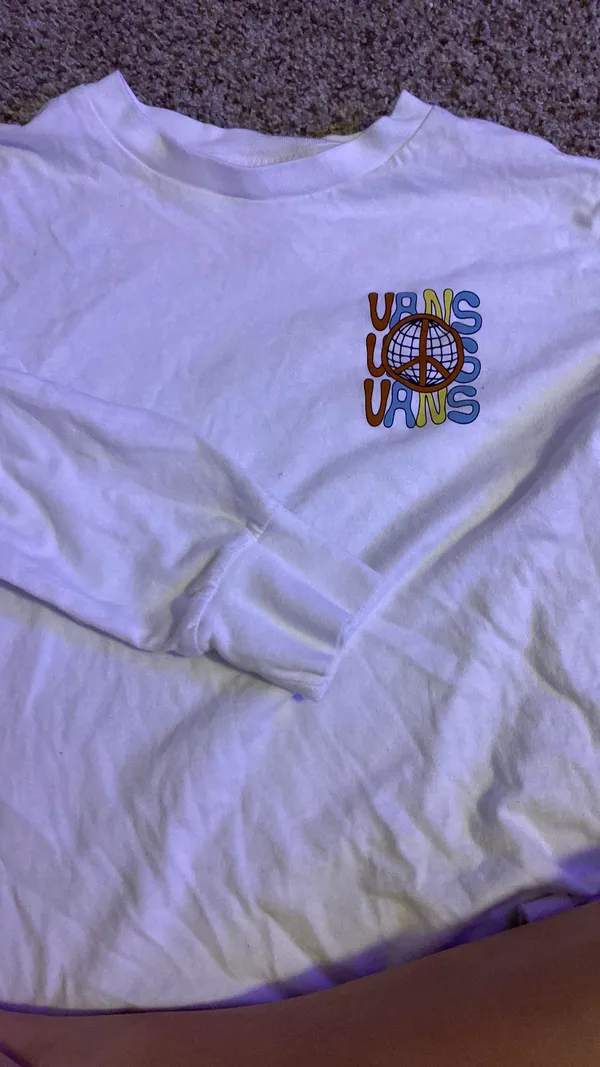 Long Sleeve Vans Shirt White - Image 3