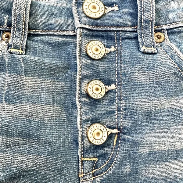 American Eagle hi rise denim next level shorts - Image 3