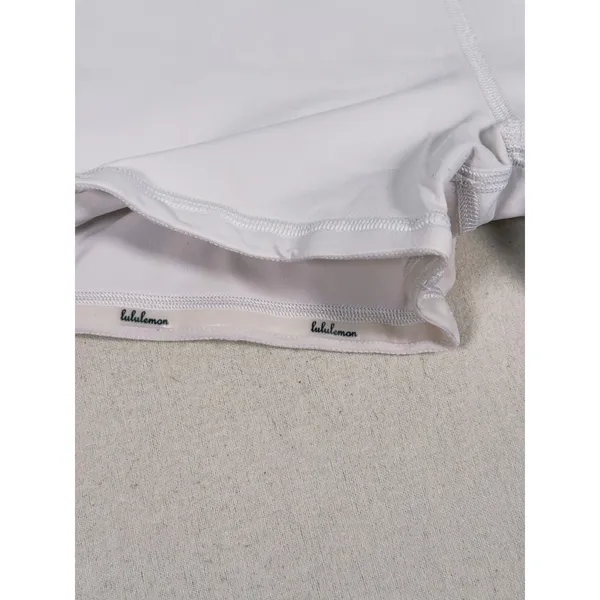 Lululemon Pace Rival Mid Rise Skort Size 10 Long White Tennis Running Pockets - Image 11