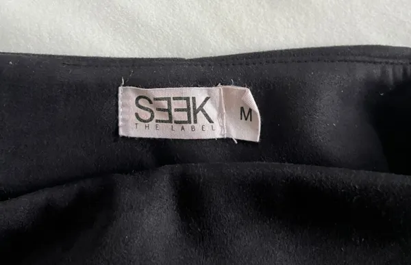 LF SEEK the Label black suede wrap shorts - Image 5