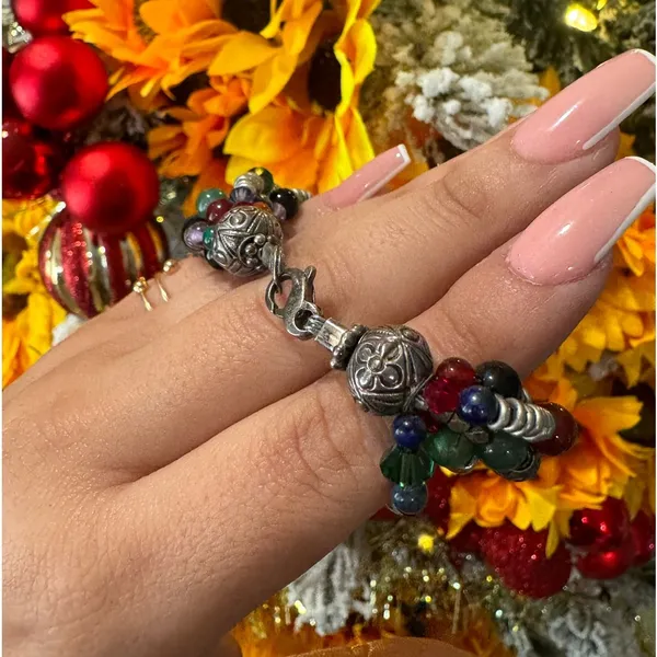 .925 sterling and crystal world handmade bracelet ✨ - Image 8