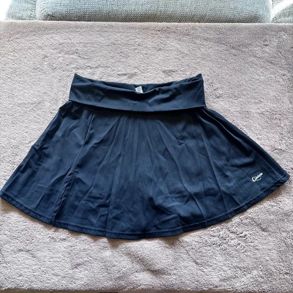 QINSEN Black Athletic Skort with Built-in Shorts Tennis Golf Running Size L - Image 2