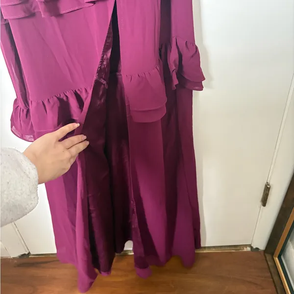 Lulus Brilliant Grace Plum Purple Ruffled One-Shoulder Maxi Dress Size XS Formal - Image 9