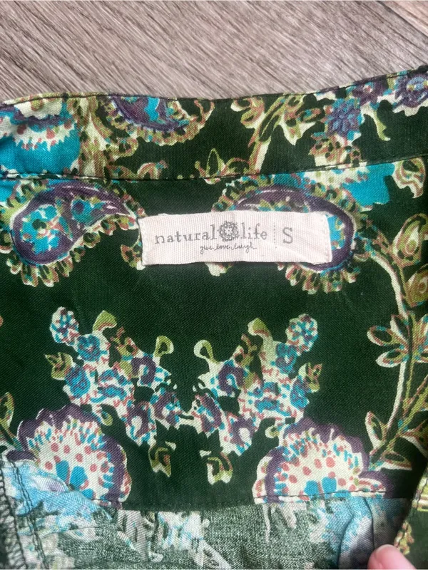 Natural Life Green Floral boho Maxi Dara Dress - Image 8