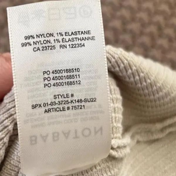 Aritzia Babaton one shoulder rib knit crop tank ivory XS minimalist quiet luxury - Image 4