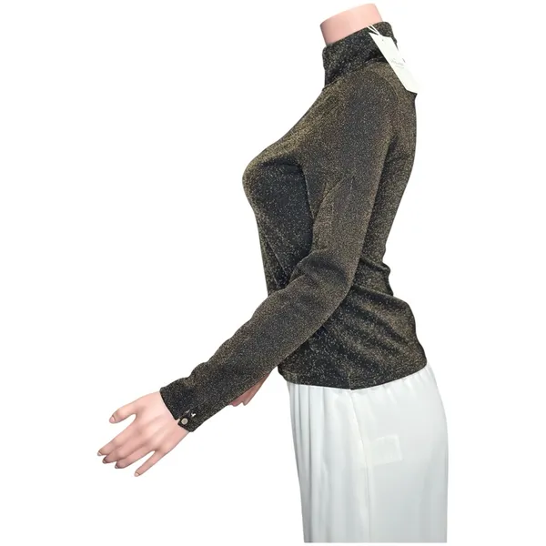 SÉZANE Omaya Long Sleeve Knit Top, Gold, Large - Image 9