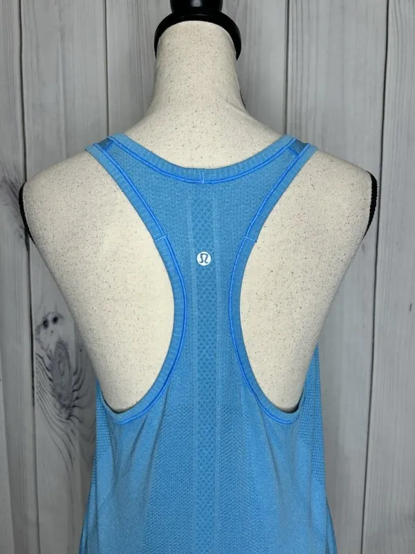 Lululemon Swiftly Tech Racerback Womens Sz 10 Brisk Blue Running Tank Top - Image 6