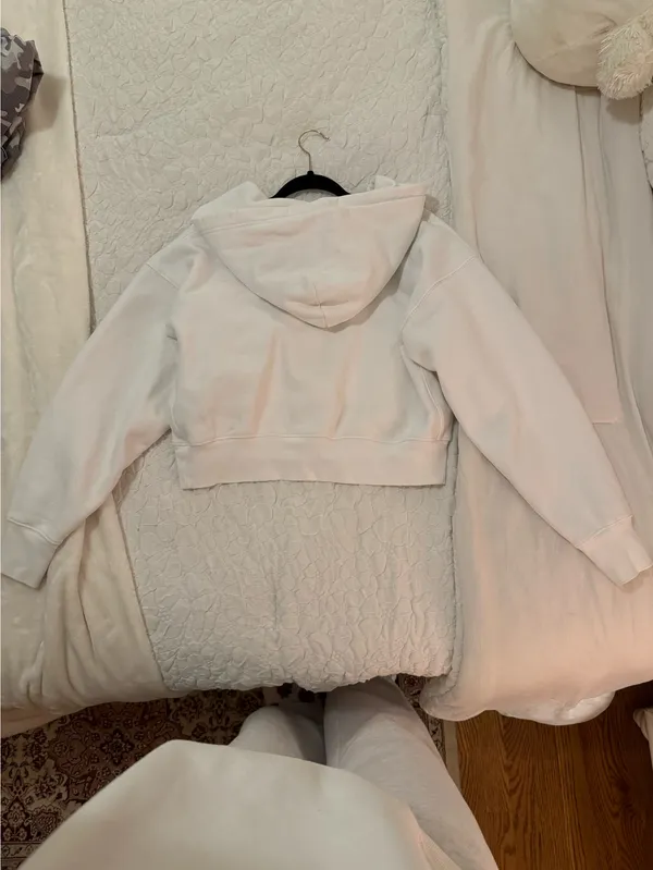 Aritzia White Sweatfleece hoodie  - Image 3