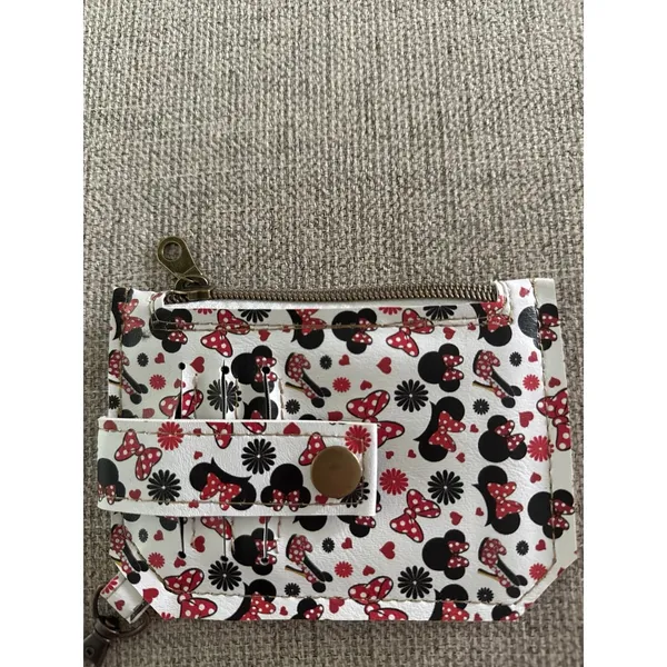 Minnie Mouse White Black Red card holder with zipper‎ 6" x 4" - Image 3